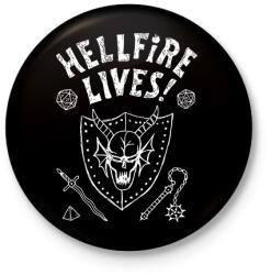 printfashion Hellfire Lives! - Kitűző, hűtőmágnes - Fekete (18069633)