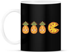 printfashion Pizza pacman - Bögre - Fekete (17857411)