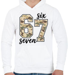 printfashion 67 terep - Férfi kapucnis pulóver - Fehér (18281176)