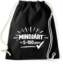 printfashion Mindjárt (magyar szleng) fehér - Sportzsák, Tornazsák - Fekete (18177020)