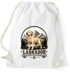 printfashion Labrador - Hűség. Szeretet. Életre szóló barátság. ❤️ - Sportzsák, Tornazsák - Fehér (18515826)