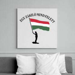 printfashion Egy zászló mind felett - Vászonkép - Fehér (18216624)