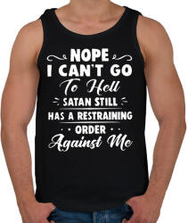 printfashion Nope i cant go to hell - Férfi atléta - Fekete (18451109)