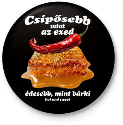 printfashion Hot and sweet - Kitűző, hűtőmágnes - Fekete (18489103)