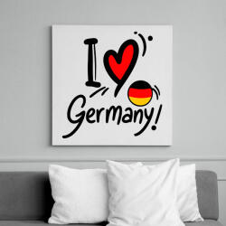 printfashion I love Germany - Vászonkép - Fehér (18425450)