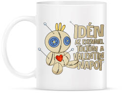 printfashion Idén az exemmel töltöm a valentin napot - Bögre - Fehér (18122286)