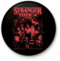 printfashion Stranger Things 5 - Kitűző, hűtőmágnes - Fekete (17955891)