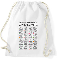 printfashion Formula 1 2026 naptár - Sportzsák, Tornazsák - Fehér (18063026)