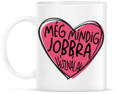 printfashion Még mindig jobbra húználak - Bögre - Fehér (18205860)