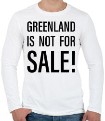 printfashion Greenland is not for sale! - Grönland nem eladó! - Férfi hosszú ujjú póló - Fehér (18129553)