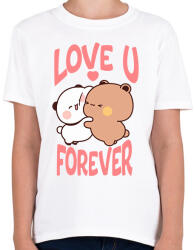 printfashion Bubu és Dudu love you forever - Gyerek póló - Fehér (18153063)