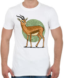 printfashion Gazella - Férfi póló - Fehér (17910114)