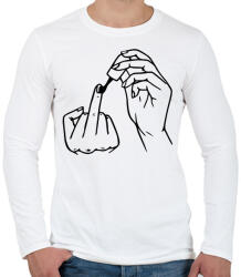 printfashion Fck off nőnapi minta - Férfi hosszú ujjú póló - Fehér (18159887)