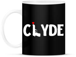 printfashion Bonnie Clyde páros póló - Clyde - Bögre - Fekete (18111037)