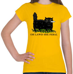 printfashion Oh lawd she fearl - Női póló - Sárga (18460332)