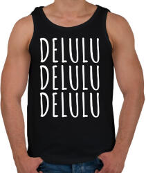 printfashion delulu, delulu, delulu - fehér - Férfi atléta - Fekete (18238086)