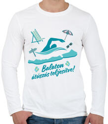 printfashion Balaton átúszva (1) - Férfi hosszú ujjú póló - Fehér (18504736)