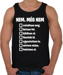 printfashion Még nem. . - fehér - Férfi atléta - Fekete (18202145)
