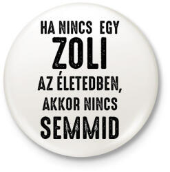 printfashion ZOLI - Kitűző, hűtőmágnes - Fehér (18404803)