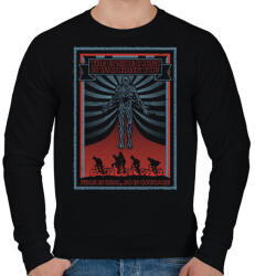 printfashion The Upside Down is watching you - Férfi pulóver - Fekete (18139011)
