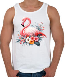 printfashion Flamingo - Férfi atléta - Fehér (18405758)