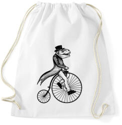 printfashion T-rex velocipeden - Sportzsák, Tornazsák - Fehér (17916199)
