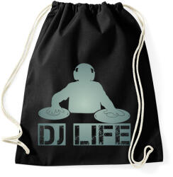 printfashion Dj life - Sportzsák, Tornazsák - Fekete (18343595)