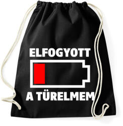 printfashion Elfogyott a türelmem - Sportzsák, Tornazsák - Fekete (18133702)