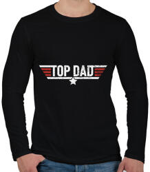 printfashion TOP dad legjobb apa - Férfi hosszú ujjú póló - Fekete (18298715)