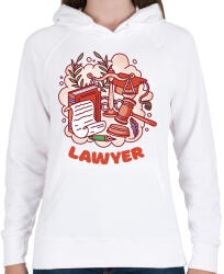 printfashion Ügyvéd - Női kapucnis pulóver - Fehér (18032762)