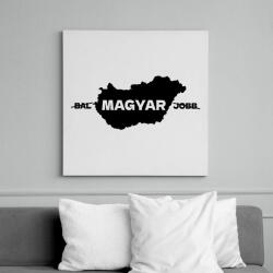 printfashion Magyar vagyok fekete - Vászonkép - Fehér (18316438)