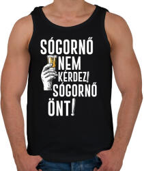 printfashion Sógornő nem kérdez ! - Férfi atléta - Fekete (18451567)