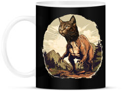 printfashion T-rex macska - Bögre - Fekete (18010588)