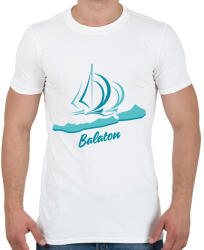 printfashion Balaton vitorlás - Férfi póló - Fehér (18490510)