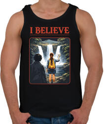 printfashion Stranger Things I believe - Férfi atléta - Fekete (18116028)