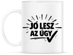 printfashion Jó lesz az úgy (magyar szleng) fekete - Bögre - Fehér (18176688)