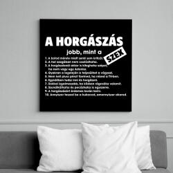 printfashion a horgászás jobb mint a szex fehér - Vászonkép - Fekete (18319645)