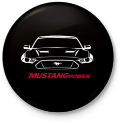 printfashion Mustang power - Kitűző, hűtőmágnes - Fekete (18475363)