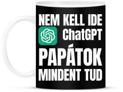 printfashion Papa mindent tud - Bögre - Fekete (18409382)