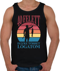 printfashion 40 FELETT EGYRE TÖBBET LÓGATOM - Férfi atléta - Fekete (18316449)