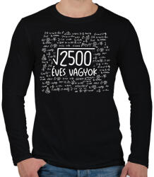printfashion 50 éves matematikus - Férfi hosszú ujjú póló - Fekete (18207760)