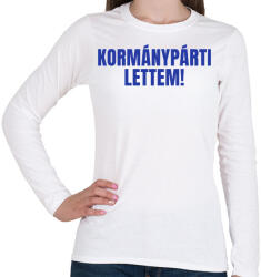 printfashion Kormánypárti lettem - Női hosszú ujjú póló - Fehér (18314233)