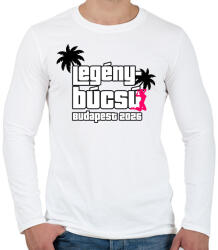 printfashion Legénybúcsú egyedi helyszín - Férfi hosszú ujjú póló - Fehér (18264215)