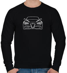 printfashion Alfa Romeo Giulia - Férfi pulóver - Fekete (17941129)