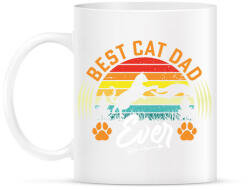 printfashion Best cat dad - Bögre - Fehér (18387855)