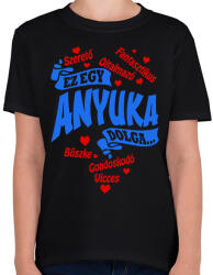 printfashion Igazi anyuka - Gyerek póló - Fekete (18161792)