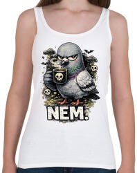 printfashion Grumpy galamb kávéval - Női atléta - Fehér (18100830)