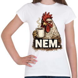 printfashion Grumpy kakas kávéval - Női póló - Fehér (18099434)