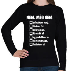 printfashion Még nem. . - fehér - Női pulóver - Fekete (18202227)