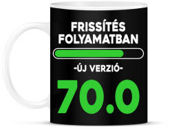 printfashion Frissítés folyamatban szülinapi 70 - Bögre - Fekete (18261833)